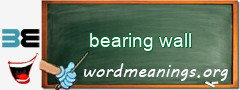 WordMeaning blackboard for bearing wall